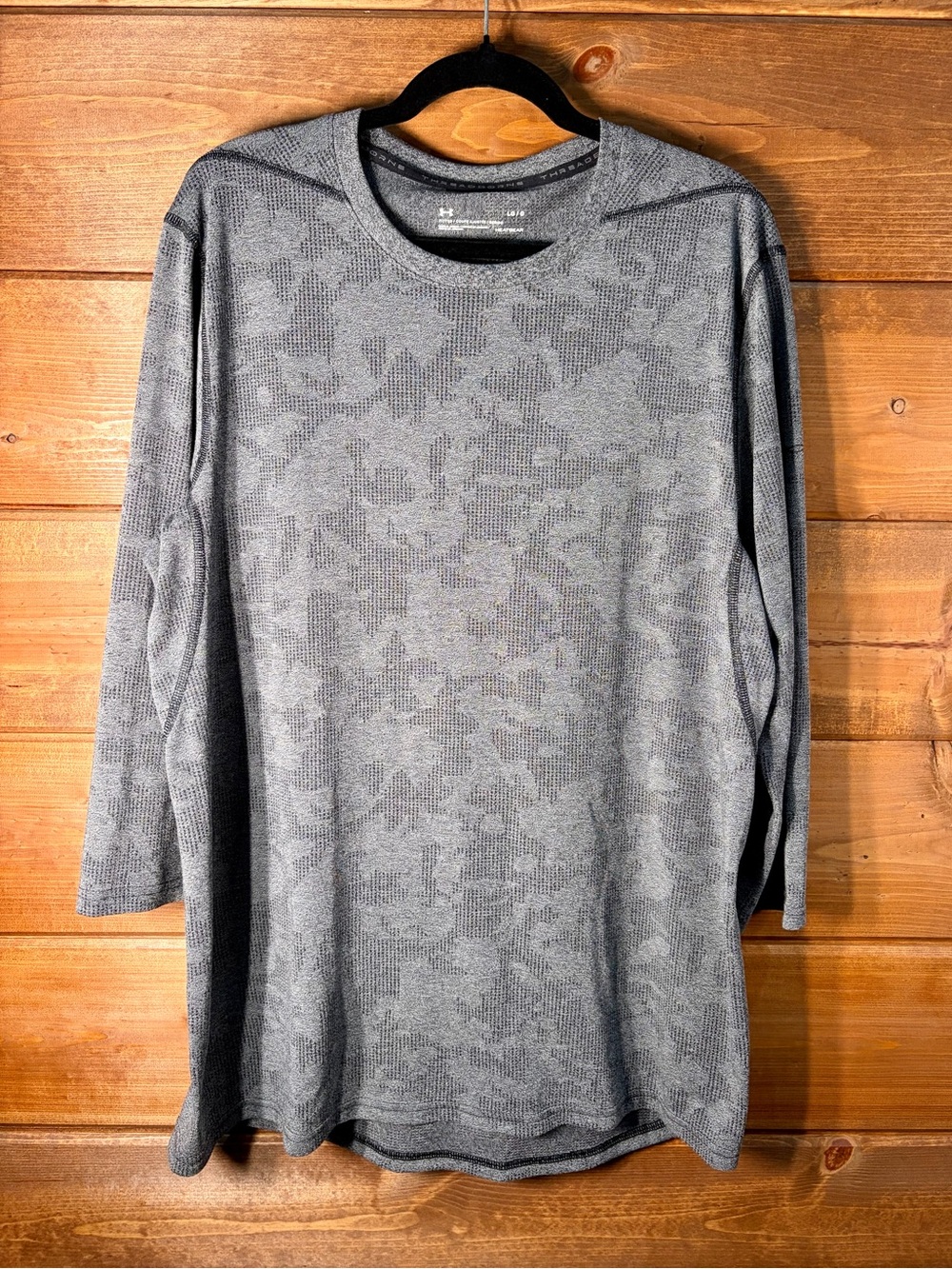 Under Armour Heather Gray Floral Jacquard 3/4-Sleeve Tunic Size Large 💕🩶